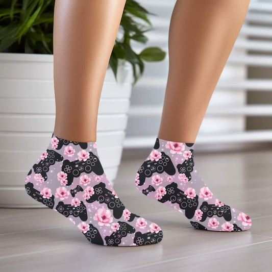 Floral Gamer - Custom Socks for Everyday Comfort