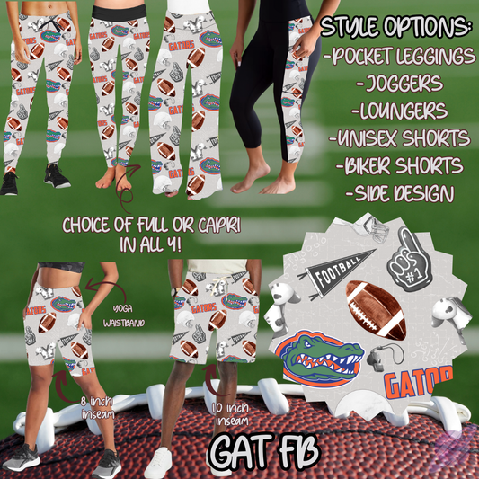 GAME DAY-GAT FB-6 STYLE BOTTOMS-PREORDER CLOSING 9/8
