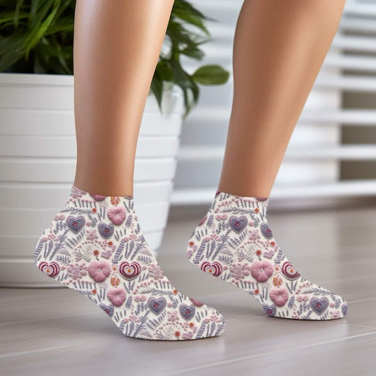 Heart Embroid - Custom Socks for Everyday Comfort
