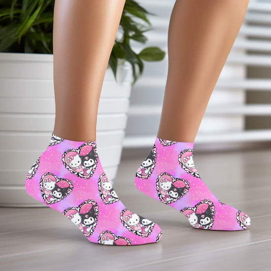 Kitty Hearts - Custom Socks for Everyday Comfort