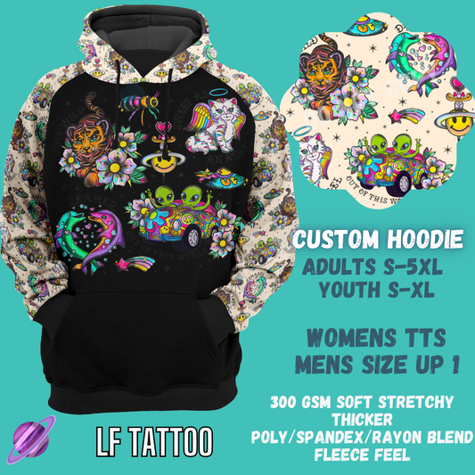LF TATTOO HOODIE-OUTFIT RUN PREORDER CLOSING 1/10 -CUSTOM HOODIES RE-RUN PREORDER CLOSING 5/11