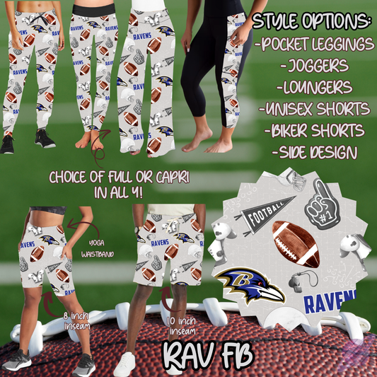 GAME DAY-RAV FB-6 STYLE BOTTOMS-PREORDER CLOSING 9/8
