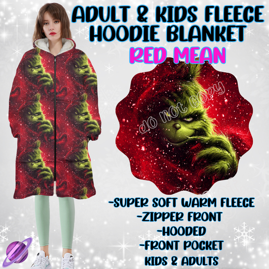 RED MEAN - HOODIE BLANKET RUN-PREORDER CLOSING 9/27