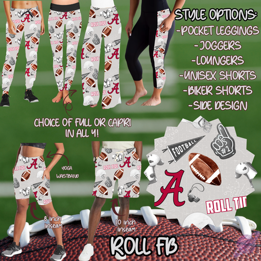GAME DAY-ROLL FB-6 STYLE BOTTOMS-PREORDER CLOSING 9/8