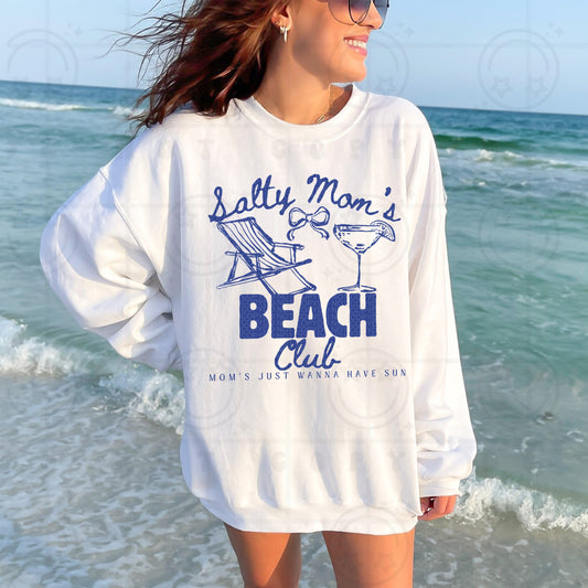 SALTY MOMS BEACH CLUB SWEATSHIRT