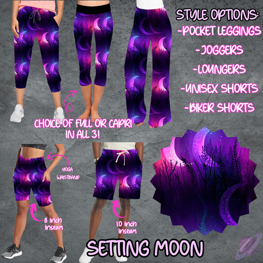 SETTING MOON - LEGGING/JOGGER/LOUNGER/SHORTS - B105 PREORDER CLOSING 5/19