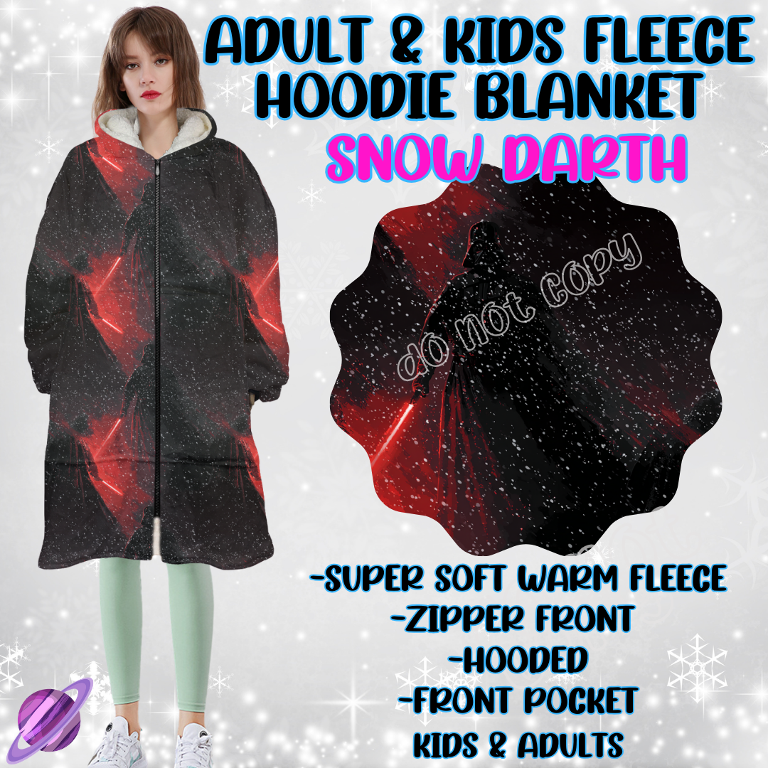 SNOW DARTH - HOODIE BLANKET RUN-PREORDER CLOSING 9/27