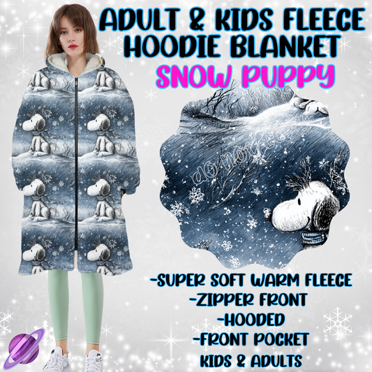 SNOW PUPPY - HOODIE BLANKET RUN-PREORDER CLOSING 9/27