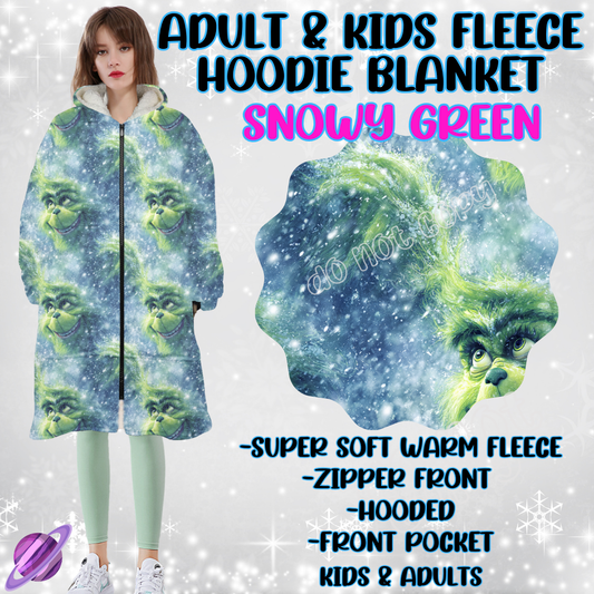 SNOWY GREEN - HOODIE BLANKET RUN-PREORDER CLOSING 9/27