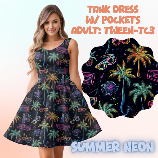 SUMMER NEON - ADULT TANK DRESS PREORDER CLOSES 5/15