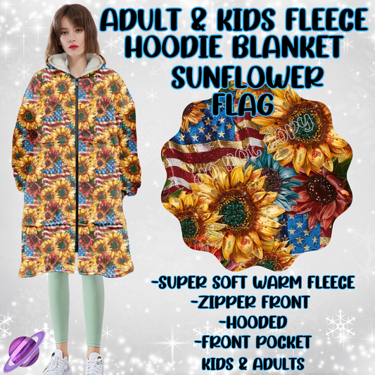 SUNFLOWER FLAG - HOODIE BLANKET RUN-PREORDER CLOSING 9/27