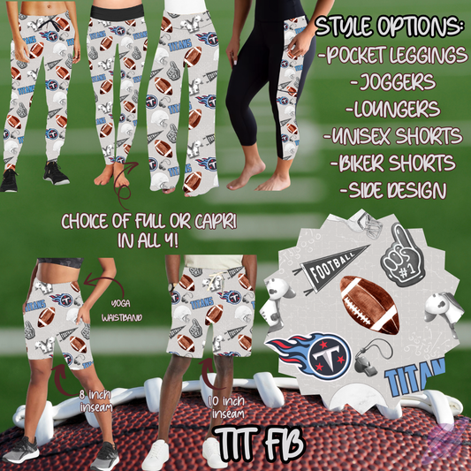 GAME DAY-TIT FB-6 STYLE BOTTOMS-PREORDER CLOSING 9/8