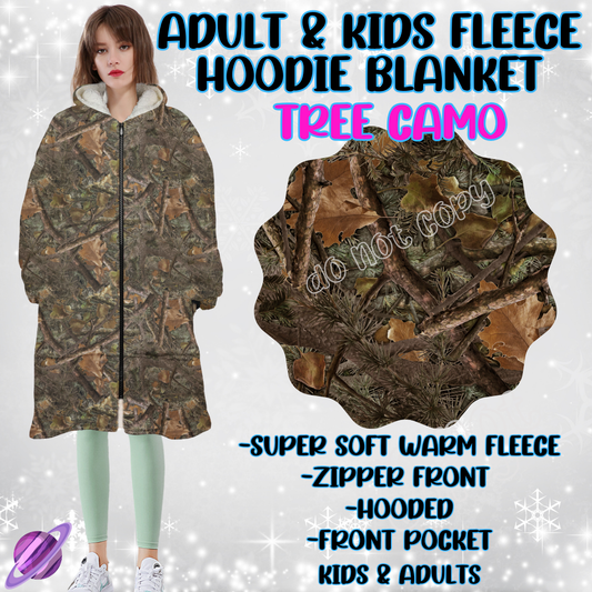 TREE CAMO - HOODIE BLANKET RUN-PREORDER CLOSING 9/27