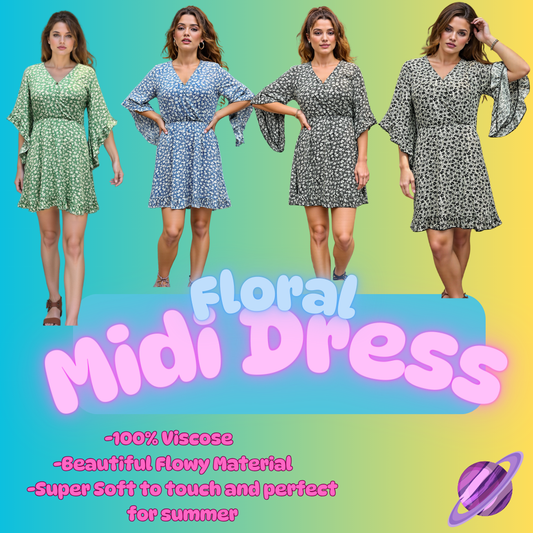 FLORAL MIDI DRESS PREORDER CLOSING 6/6
