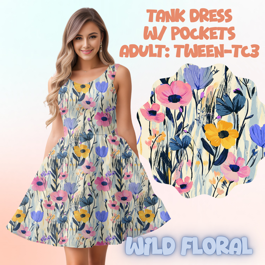 WILD FLORAL - ADULT TANK DRESS PREORDER CLOSES 5/15