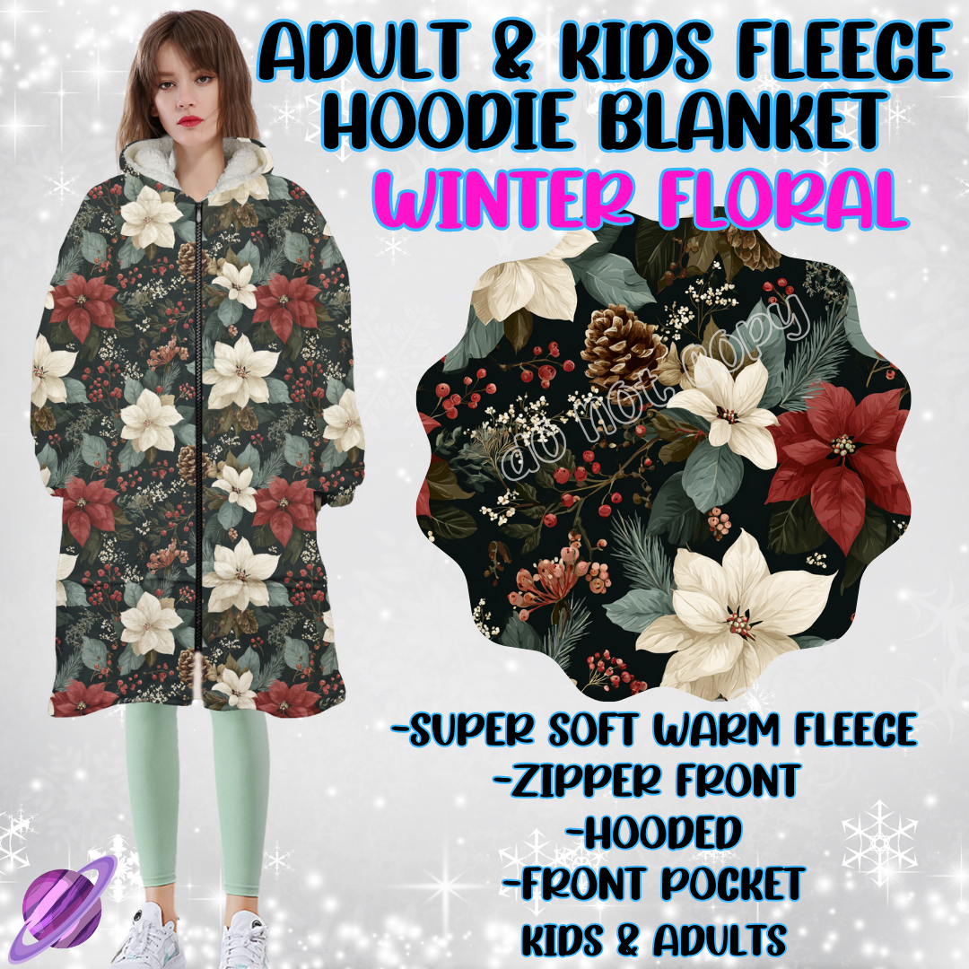 WINTER FLORAL - HOODIE BLANKET RUN-PREORDER CLOSING 9/27