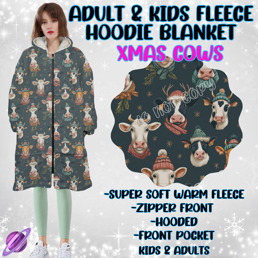 XMAS COWS - HOODIE BLANKET RUN-PREORDER CLOSING 9/27