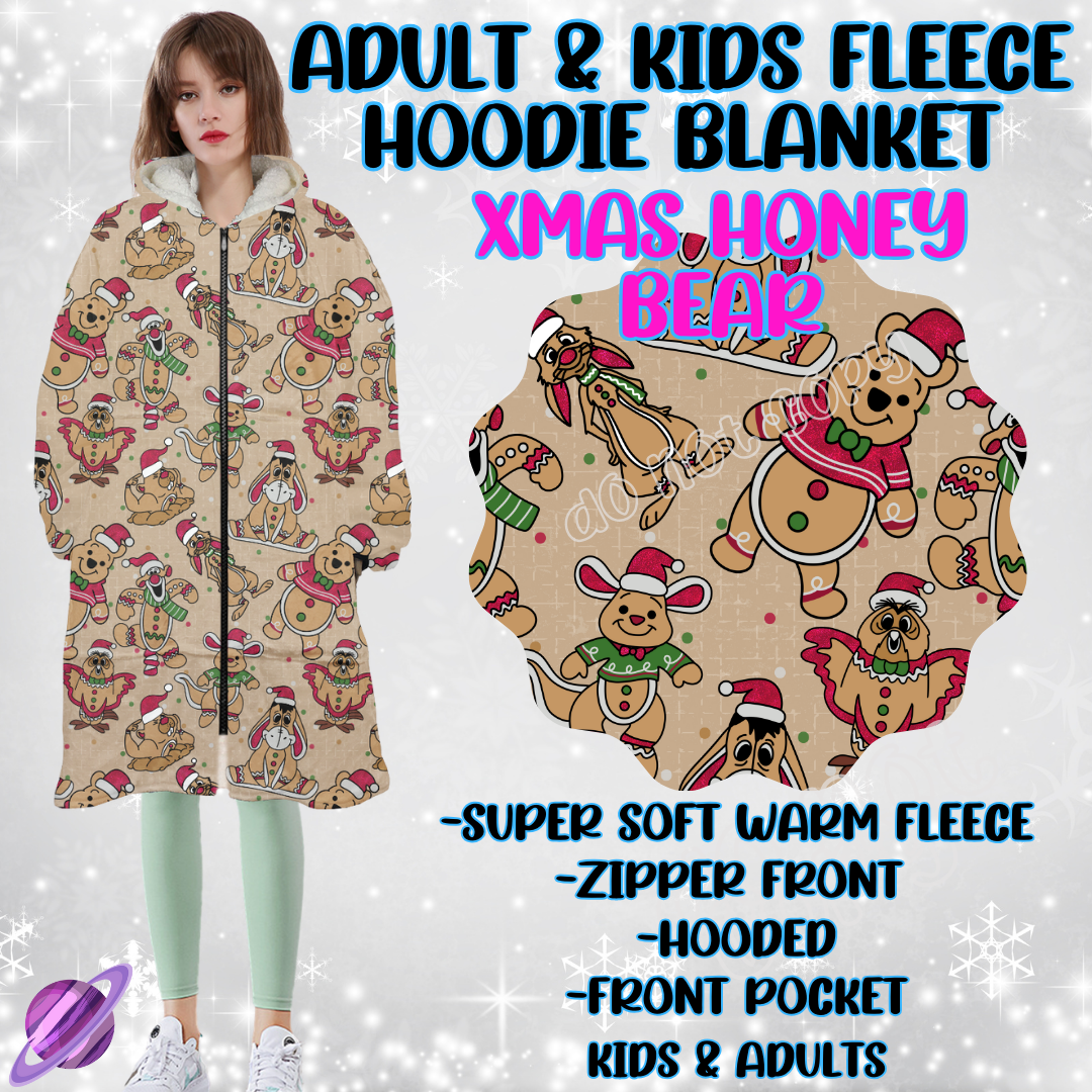 XMAS HONEY BEAR - HOODIE BLANKET RUN-PREORDER CLOSING 9/27