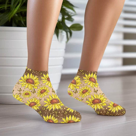 Yellow Floral - Custom Socks for Everyday Comfort